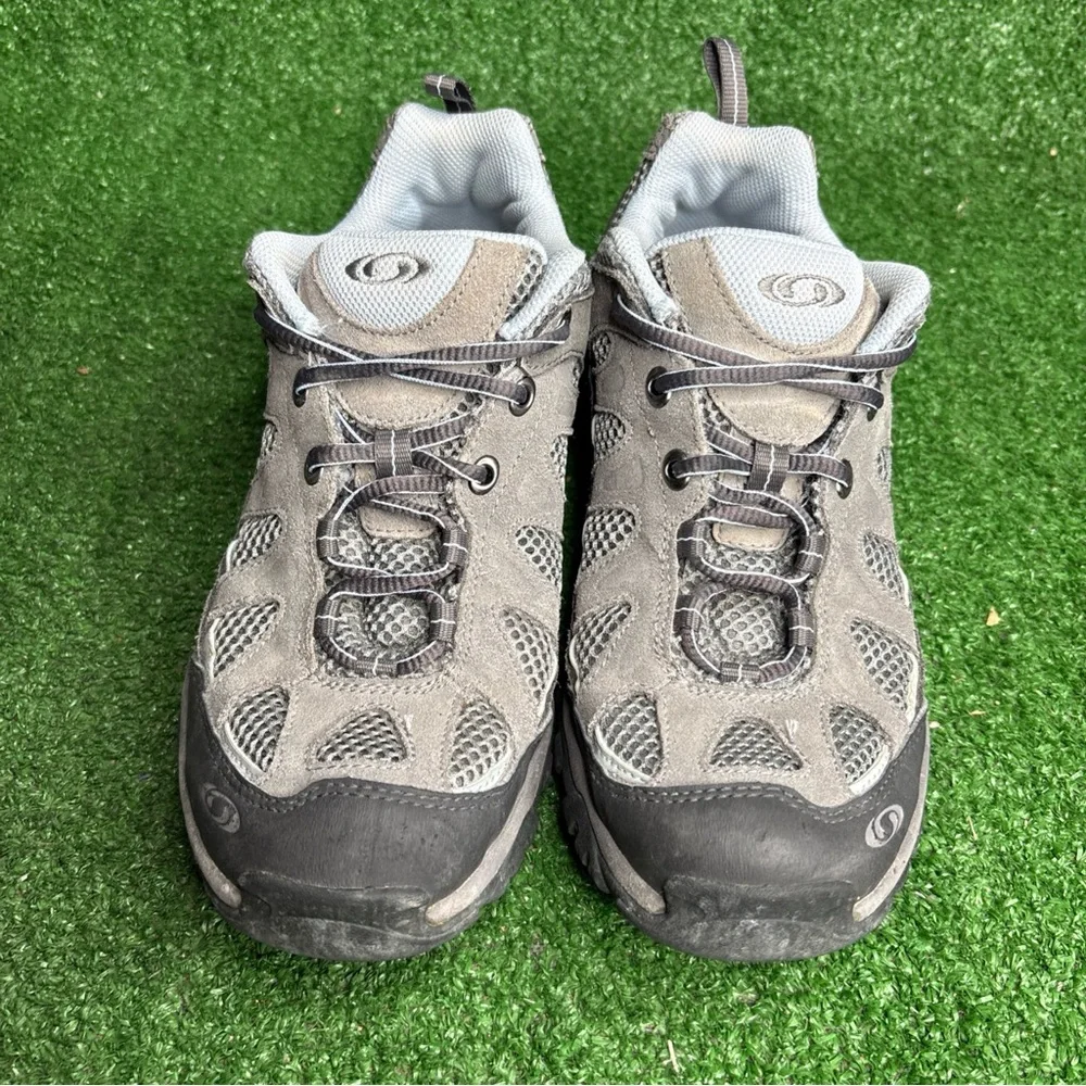 Salomon Women's Exit Aero Gray‎ Black Hiking Shoe Contagrip 449168 US Size 8.5